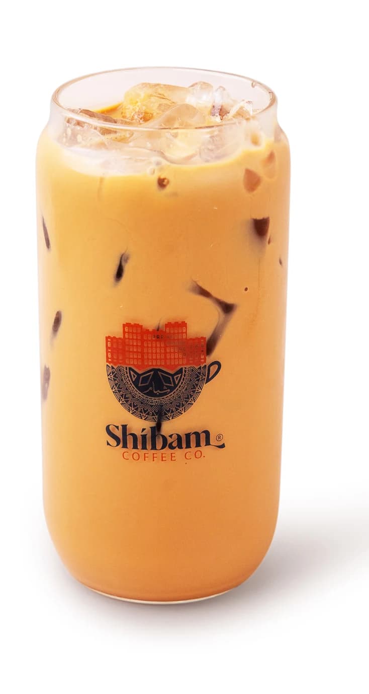 Iced Adeni Chai in a Shibam Coffee glass