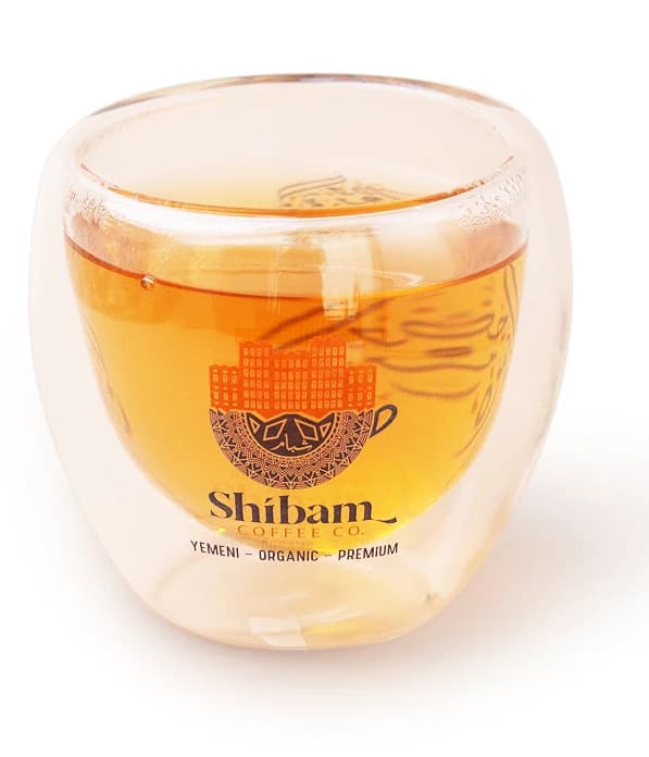 Rad'ai coffee in a Shibam Coffee glass