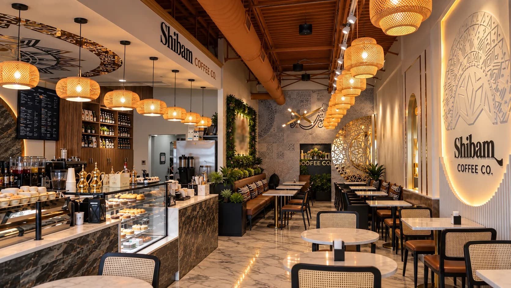 Columbus Shibam Coffee café interior with counter and seating